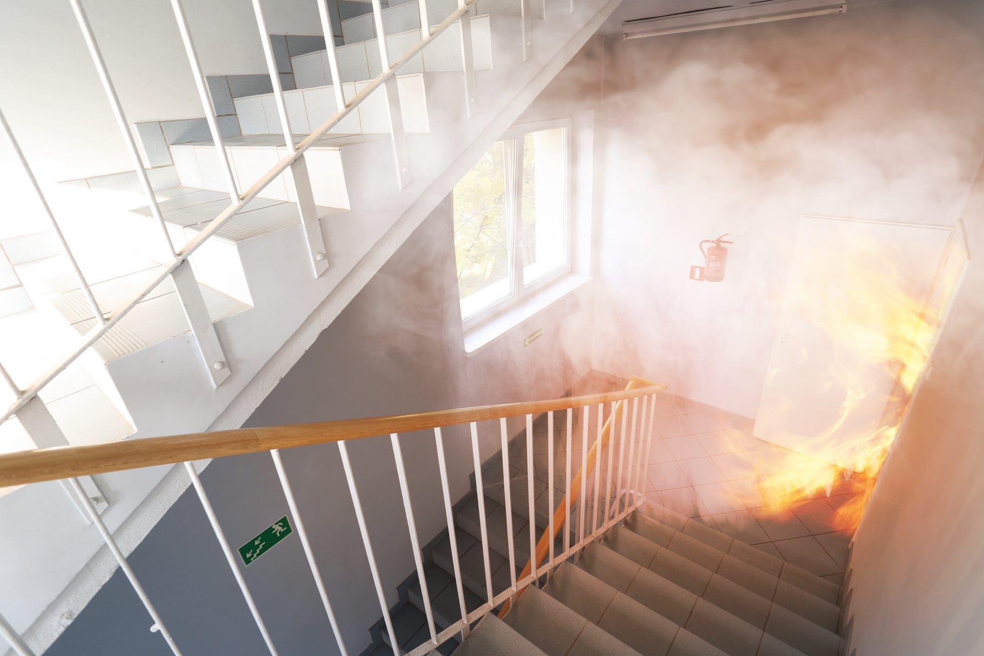 In einem Mehrfamilienhaus ist bei einem Feuer oft nicht nur eine Wohnung betroffen, sondern es entstehen auch Schäden bei Nachbarn und am Gemeinschaftseigentum (© ambrozinio / stock.adobe.com)