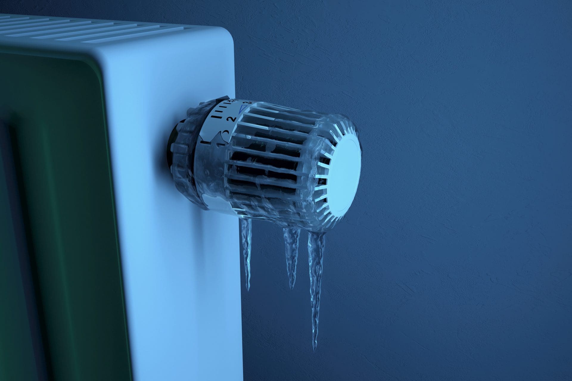 Heizung eingefroren / Eingefrorenes Thermostat: Frieren die Heizungsleitungen im Haus ein, ist der Wasserschaden nicht mehr weit... (© lassedesignen / stock.adobe.com)