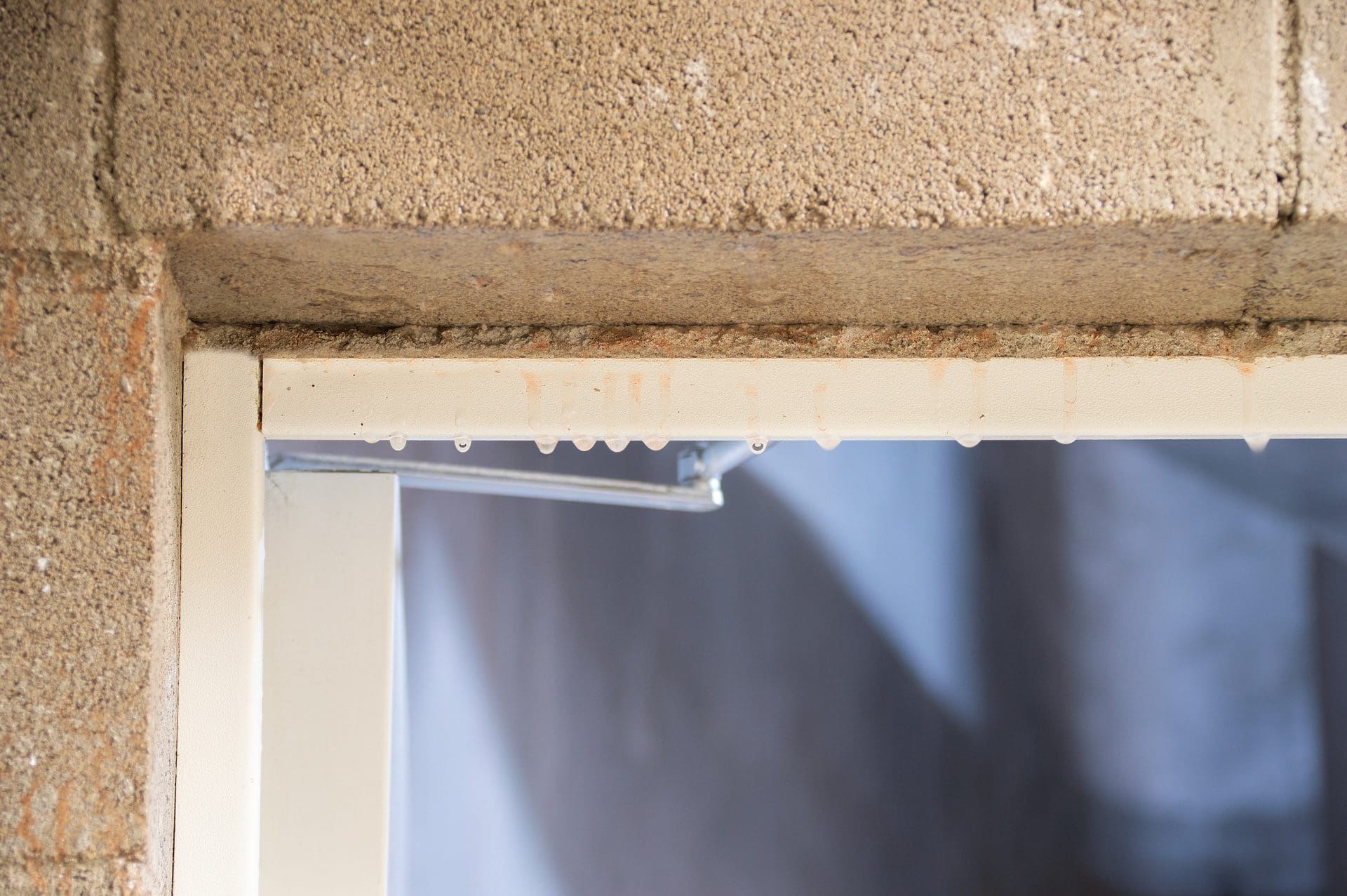 Feuchtigkeit im Keller beseitigen - hier Kondenswasser am Kellerfenster (© cunaplus / stock.adobe.com)