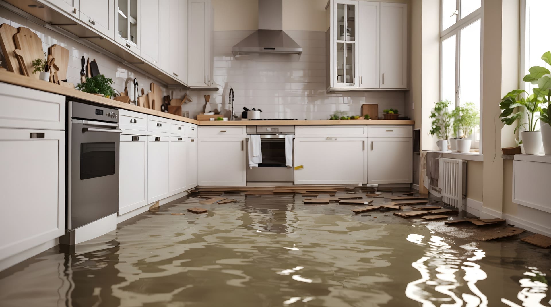 Rohrbruch / Wasserschaden in der Küche: Zahlt die Versicherung alles? (© happy Wu / stock.adobe.com)