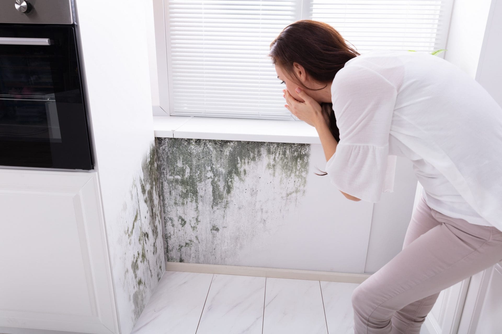 Schimmelbekämpfung an der Wand in der Wohnung | Brauche ich eine Firma dafür, und welche Kosten werden mich erwarten?! (© Andrey Popov / stock.adobe.com)